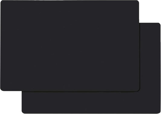 Gartful Silicone Mats for Kitchen Counter, Large Silicone Countertop Protector 25" by 17", Nonskid Heat Resistant Desk Saver Pad, Multipurpose Mat, Placemat, Black, 2PCS