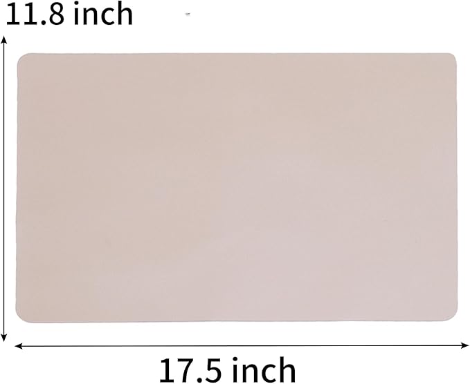 PU Placemats Set of 6 Reversible,Waterproof Faux Leather Placemat for Dining Table,Wipeable Table Mats Heat Resistant Anti Slip Washable,Modern Table Protectors(Gold and Grey)