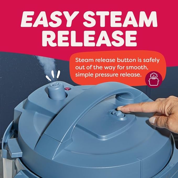 Instant Pot 4QT RIO Mini Chef Series Multi-Cooker, Daydream Blue – 7-in-1 Electric Pressure, Slow Cooker, Rice Cooker, Steamer, Sauté, Yogurt Maker & Warmer, Easy Clean, Stainless Steel Pot