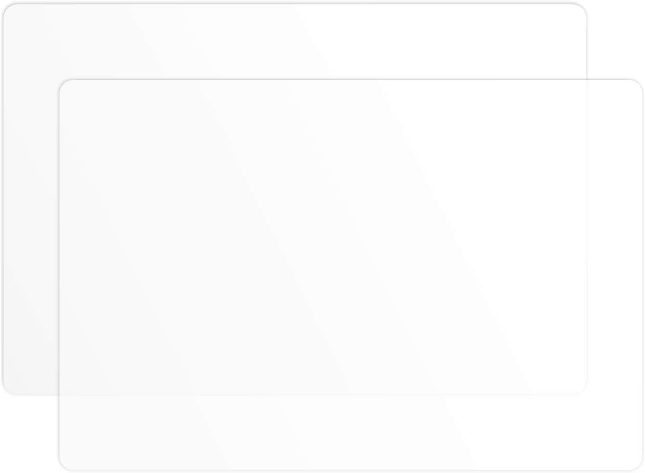 Silicone Placemats, Food-Grade Non-Slip Waterproof, Dining, Stain Resistant, Countertop Protector, Kitchen Counter Mat, Heat Resistant, Baking mat Dishwasher Safe (23.6"×15.7"-2pack, Translucent)