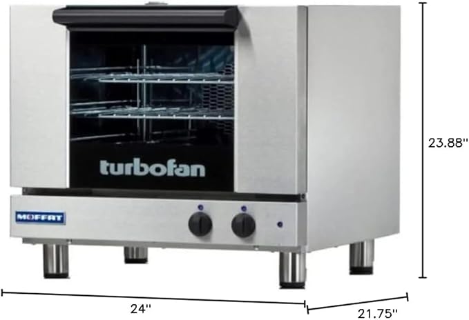 Moffat Turbofan E22M3 Half Size Countertop Electric Convection Oven, Single Deck, Manual Control