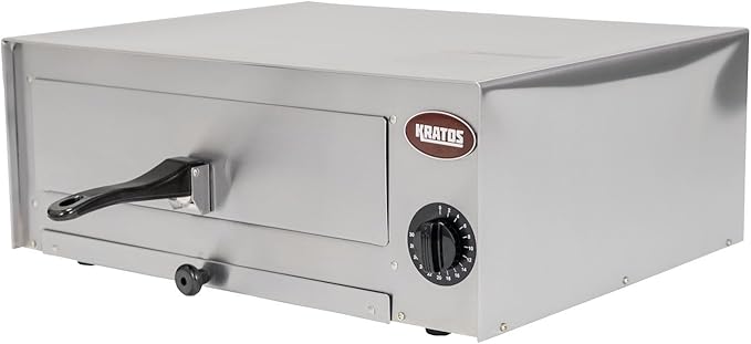 Kratos Commercial Countertop Pizza Oven, Stainless Steel Electric Pizza/Snack Oven with Timer, Fits 12" Pizzas, 120V, 1450 Watts, For Commercial and Home Use