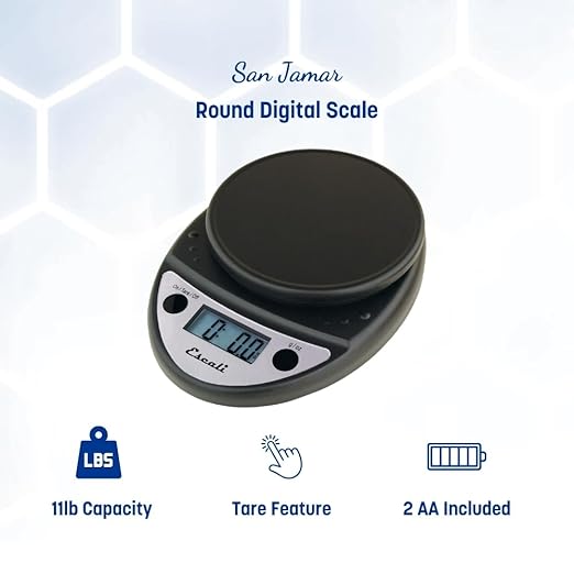 Escali Primo NSF Listed Digital Scale, 11 lb/5 kg, Black (SCDGP11BK)