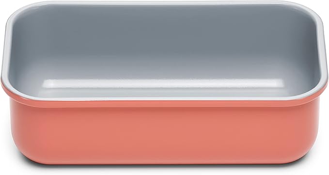 Caraway Non-Stick Ceramic 1 lb Loaf Pan - Naturally Slick Ceramic Coating - Non-Toxic, PTFE & PFOA Free - Perfect for Pound Cakes, Breads, & More - Perracotta