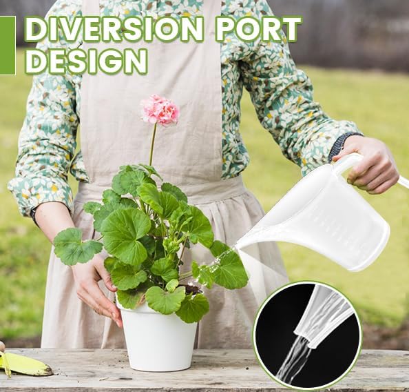 4 Pack Plastic Funnel Pitcher,Measuring Cup with Long Spout,Large Capacity Easy Pour Cup,Perfect for Bakeware Mold,Oils,Watering Plants(1000ml)