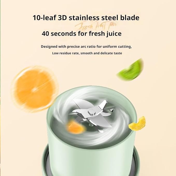 Mini Blender Japan, Portable Personal Blenders for Shakes and Smoothies with 500ml Cup, USB-C Rechargeable, Self-Cleaning for Home, Office or Travel (Blue)