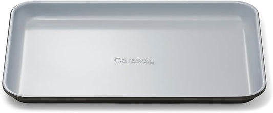 Caraway Nonstick Ceramic Small Baking Sheet (9x13”) – Non-Toxic, PTFE & PFOA Free – Oven Safe – Aluminized Steel Core – Mini Sheet Pan for Baking, Roasting & More - Black