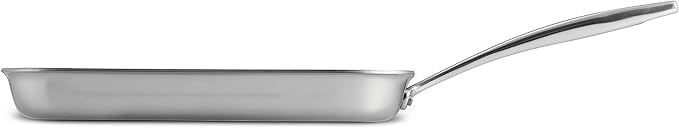 Tramontina Signature Tri-Ply Clad Stainless Steel 11-Inch Square Grill Pan, Induction-Ready, Dishwasher-Safe, NSF-Certified, Made in Brazil