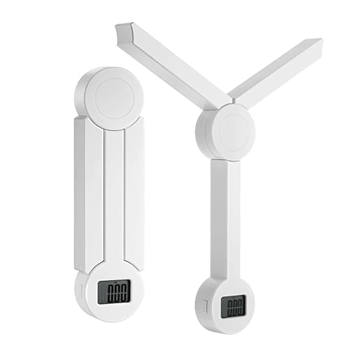 Portable Food Scale Travel Scale for Food, Small Folding Digital Kitchen Scale for Food, Collapsible Mini Pocket Scale Grams and Ounces, Ideal for Diet Calorie Control Compact Kitchen (White)