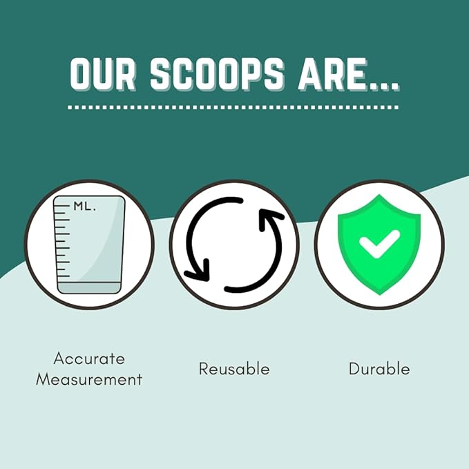 50 mL (50 CC | 1.69 Oz.) Long Handle Scoop for Measuring Coffee, Pet Food, Grains, Protein, Spices and Other Dry Goods (Pack of 5)