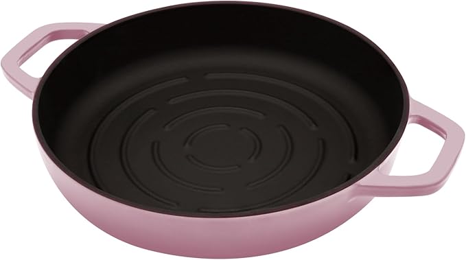 Bread Oven Cast Iron Bread Dutch Oven with Cloche Lid for Bread Baking BerryPink Enameled Cast Iron Bread Oven with Dome Lid for Sourdough 5 qt