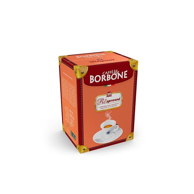 Caffè Borbone Nespresso Compatible Coffee Pods, Black Blend, Freshly Roasted and Packaged in Italy - 50 Individually Wrapped Coffee Pods - Not Compatible with Vertuo