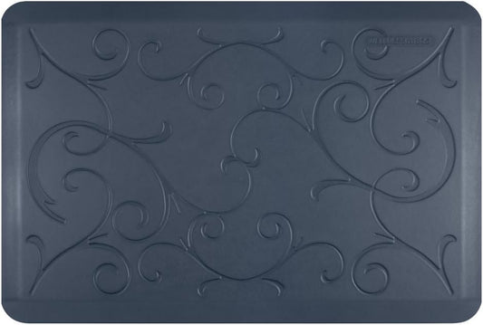 WellnessMats Bella Collection Anti-Fatigue Floor Mat, Polyurethane – Ergonomic Support Pad for Home, Kitchen, Garage, Office Standing Desk – Water Resistant - Made in USA