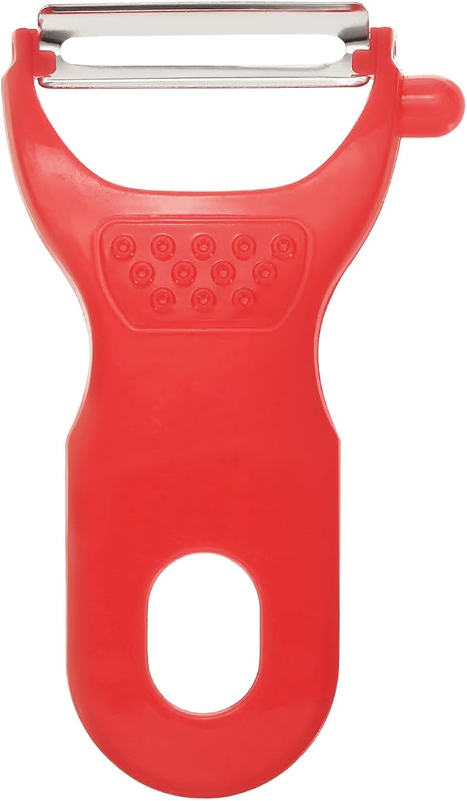 uxcell Vegetable Peeler Set, 4.5 Inch Stainless Steel Potato Peeler for Apple Fruits Red