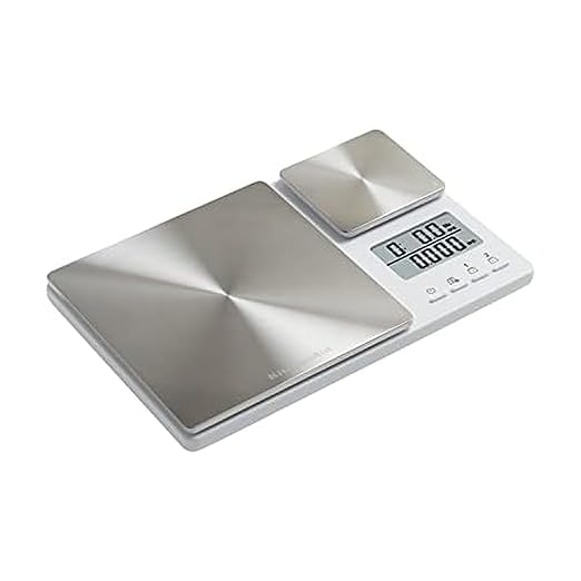 KitchenAid KQ909 Dual Platform Digital Kitchen and Food Scale, 11 Pound Capacity and Precision 16oz Capacity, White with Stainless Steel