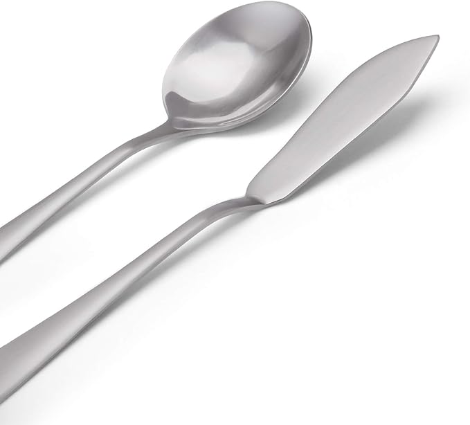 5-Piece 18/0 Stainless Steel Serving Set, sharecook Large Hostess Set with Round Edge, Mirror Finished,Dishwasher Safe