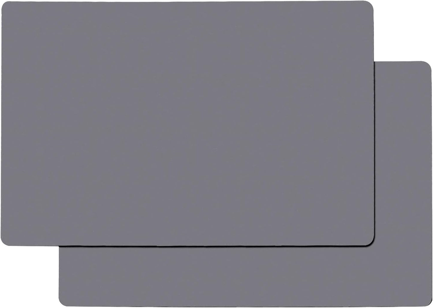 Silicone Mats for Kitchen Counter, Thicker 0.06", 25 x 17 inches Multipurpose Table Mat, Silicone Pad Desk Work Mat, Nonstick Nonskid Heat-Resistant Pad, Placemat, Dark Gray, 2PCS