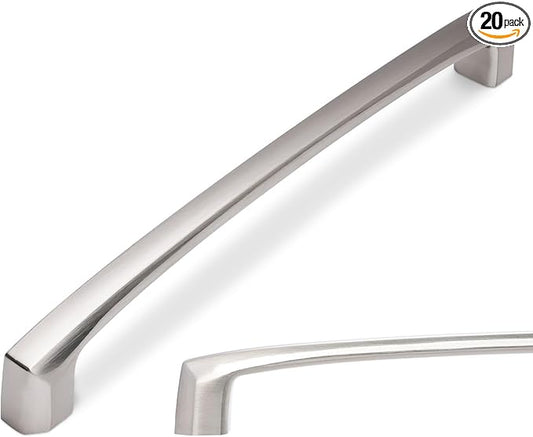 20 Pack 7 Inch(177mm) Brushed Satin Nickel Kitchen Cabinet Handles Cabinet Pulls Drawer Pulls Kitchen Hardware