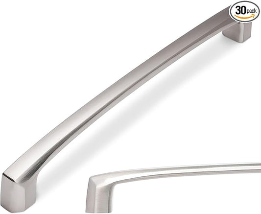 30 Pack 7.5 Inch(192mm) Brushed Satin Nickel Kitchen Cabinet Handles Cabinet Pulls Drawer Pulls Kitchen Hardware