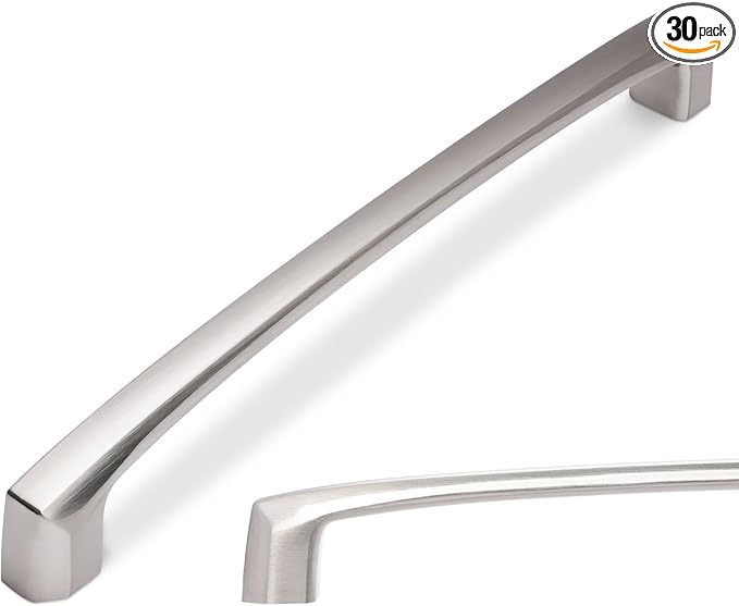 30 Pack 7 Inch(177mm) Brushed Satin Nickel Kitchen Cabinet Handles Cabinet Pulls Drawer Pulls Kitchen Hardware
