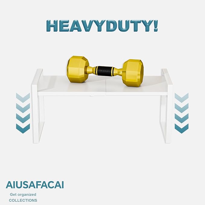 Expandable Cabinet Shelf Organizer Riser for Kitchen Pantry Cupboard Under Sink Countertop Home Storage Organization Rack Space Saver