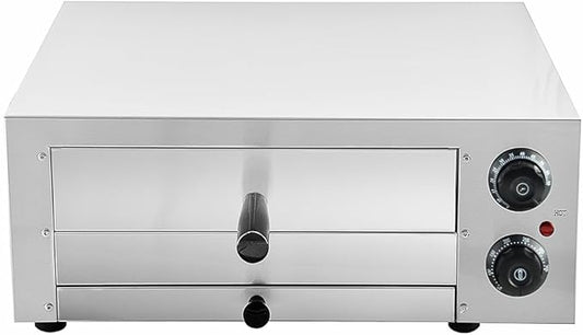 14" Electric Pizza Oven,Stainless Steel Countertop Pizza Oven with temperature and Timer for Kitchen Commercial Use