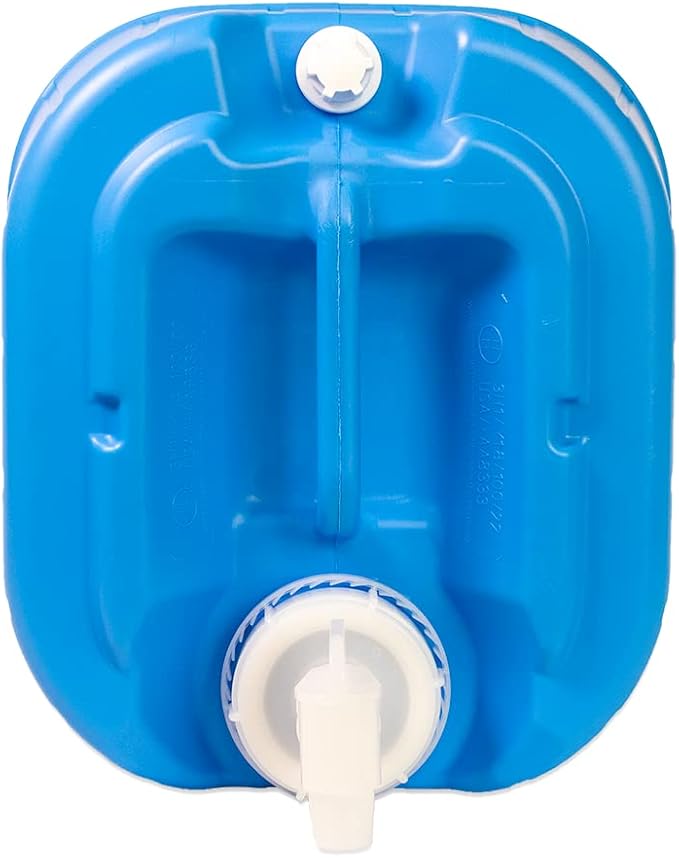 5 Gallon Stackable Water Containers (18-Pack) | 100% Food Grade, BPA-Free | Durable Indoor Outdoor Storage Large Water Jug | Camping Accessories, Survival Gear, Prepper Supplies
