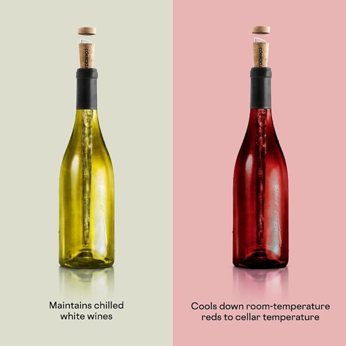Corkcicle Air Wine Bottle Chiller - Keep Whites Cold & Bring Reds to Cellar Temp in 15 Minutes - Pour-Through Aerator for Enhanced Flavor - Gift for Wine Lovers