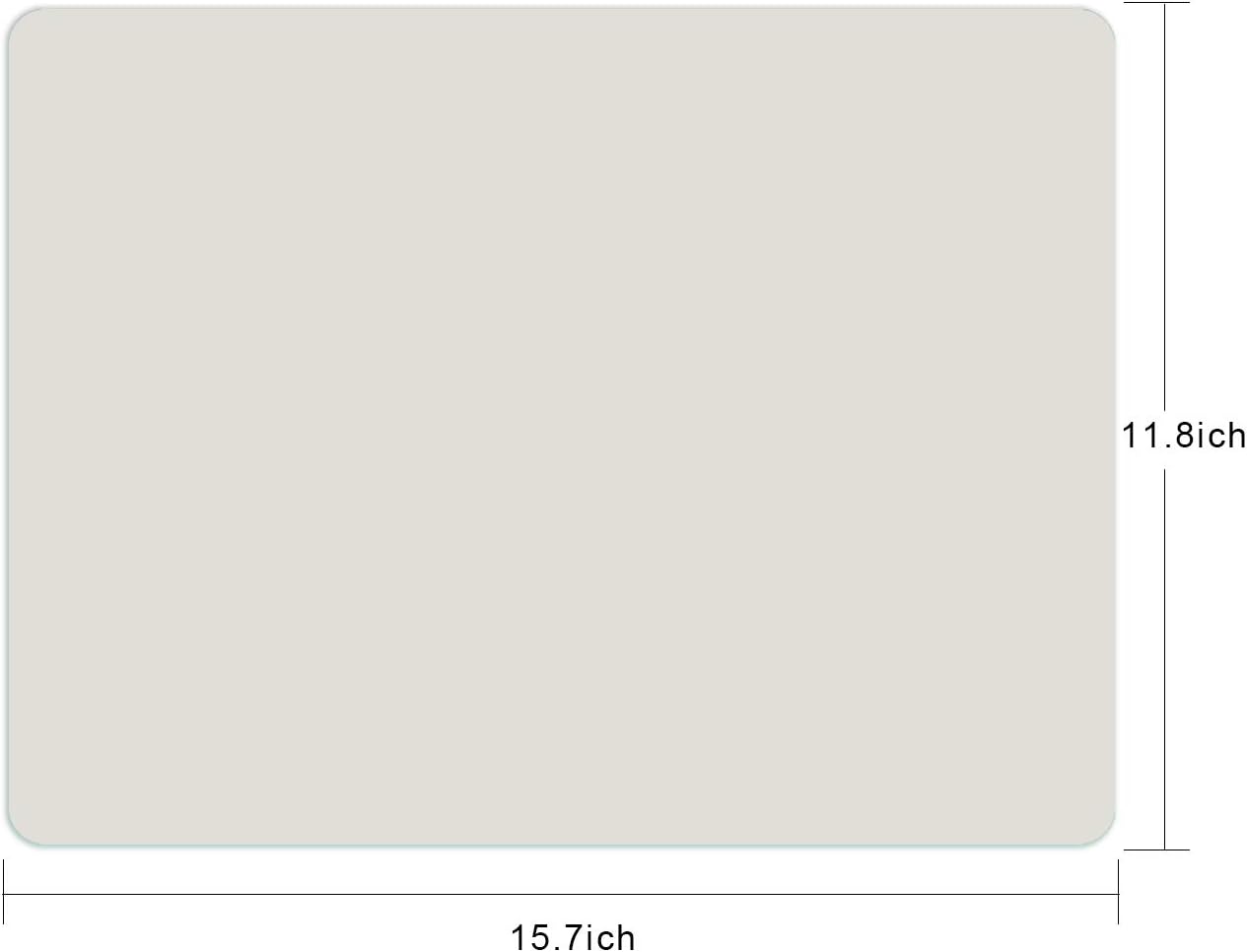 Silicone Placemats, Food-Grade Non-Slip Waterproof, Dining, Stain Resistant, Countertop Protector, Kitchen Counter Mat, Heat Resistant, Baking mat Dishwasher Safe (15.7x11.8Inch-4pack, White Gray)