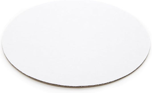 Fox Run Round Cake Base, Cardboard, 8-Inch, Pack of 12, White