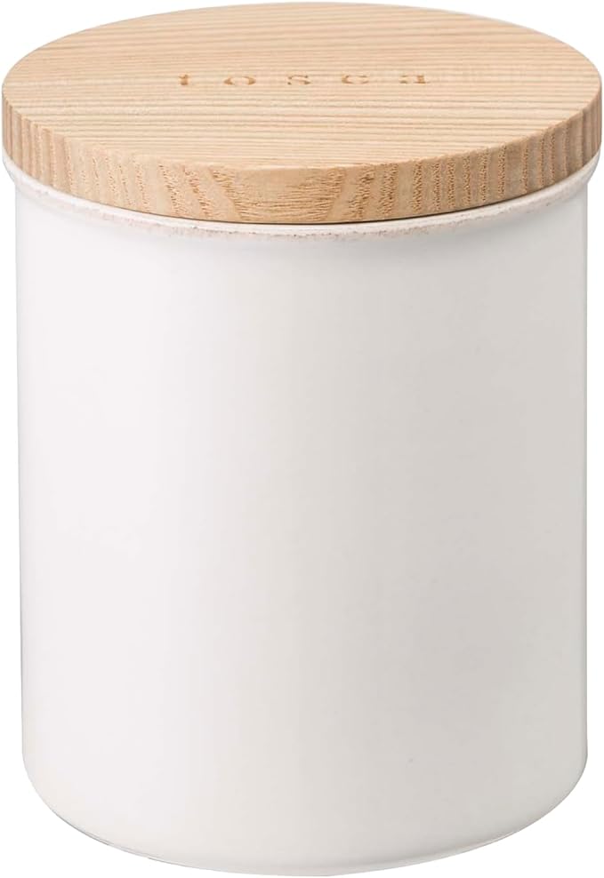 Yamazaki Home Tosca Ceramic Canister – Dry Food Kitchen Storage Container Organizer