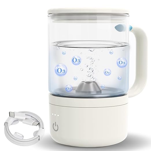 Ozone Water Water Cup O3Generator Fresh Oxygen Mouthwash Cup Hydrogen Water Generator,Brushing Teeth Glass Cup Water Machine Multi-Purpose Portable Rechargeable Ozone Water Purification Cup