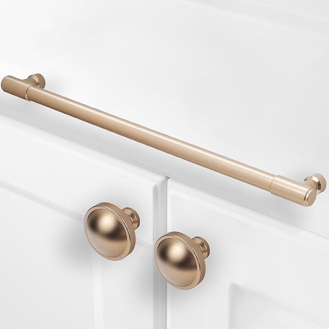 10 Pack Champagne Bronze Pulls 7.5 Inch(192mm) Hole Centers Kitchen Cabinet Handles Zinc Alloy Champagne Drawer Pulls