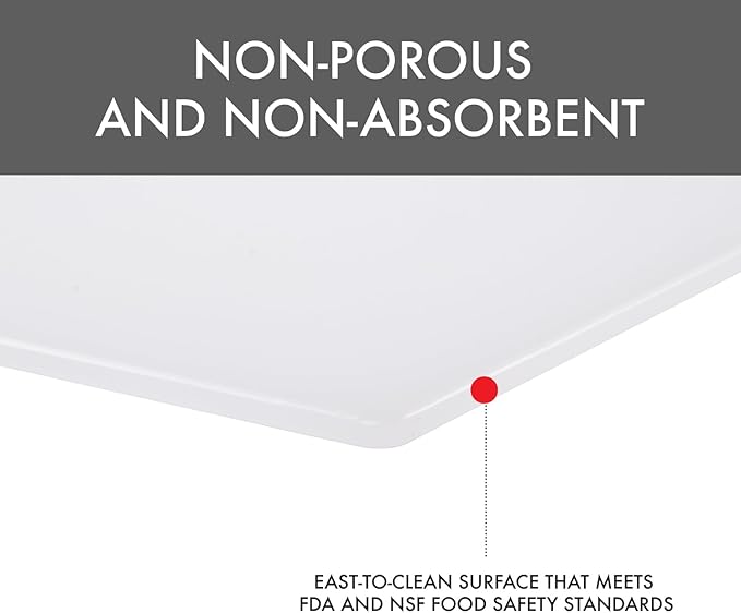 Dexas NSF Polysafe Cutting Board with Handle, 11 by 14.5 inches, White