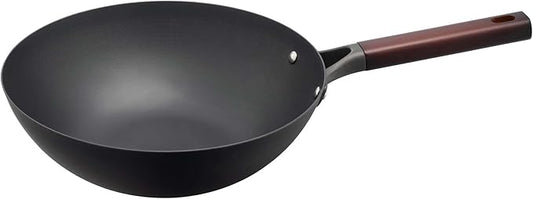 Helen's Asian Kitchen Deluxe Pre-Seasoned Wok, Non-Stick Carbon Steel and Wood Handle