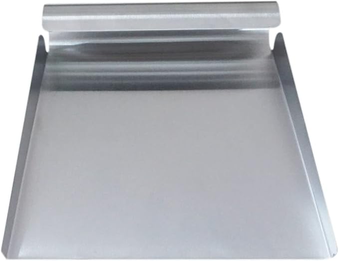 Stainless Steel Food Scooper, Food Mover, Food shovel Spatula, Cutting-board Scraper, Bench Scrape, Dough Cutter Tool, with Flat Bottom - for Cutting-board, Griddle, Containers, Serving (5.9")