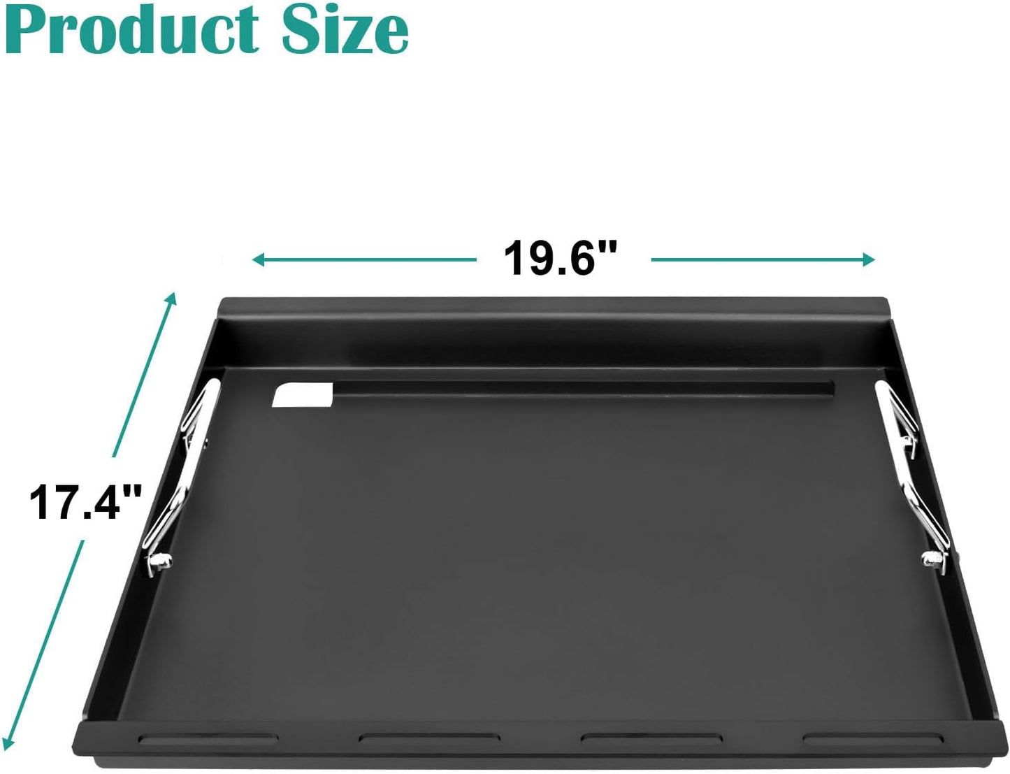 Full-Size Griddle Inserts for Weber Spirit 200 Series, Flat Top Grill Griddle for Weber GS4 Spirit I & II E-210 E-220 S-210 S-220 Gas Grill, Rectangular Griddle Replace for 7637 Grate