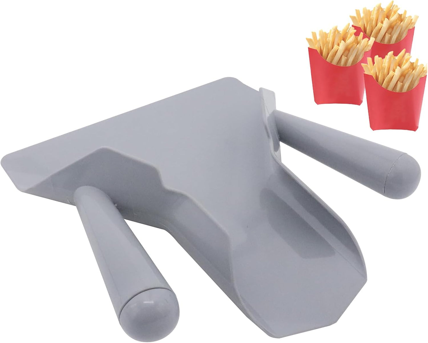 French Fry Popcorn Scoop Scooper, Polycarbonate Popcorn Scoop, Quick Fill Tool for Chip Popcorn Bagger Bags, Multipurpose Utility Scooper for Popcorn Machine Ice Candy Snacks Desserts
