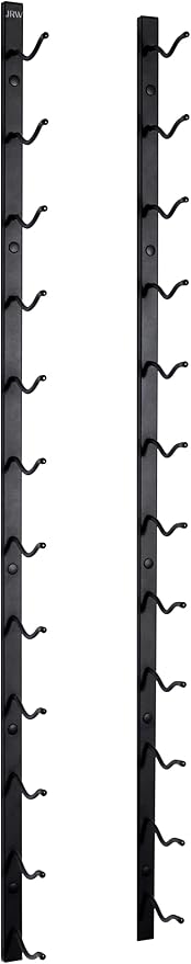 Premium Wall Mounted Metal Wine Rack - 12 Wine Bottles Holder - Modern Wine Rack, Matte Black - Space Saving for Home, Kitchen, Bar - Designed in Canada by Wine Enthusiasts