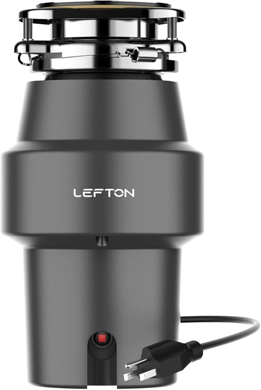 Lefton Garbage Disposal with Power Cord, 1/2 HP Continuous Feed Food Waste Disposer, LGD-513