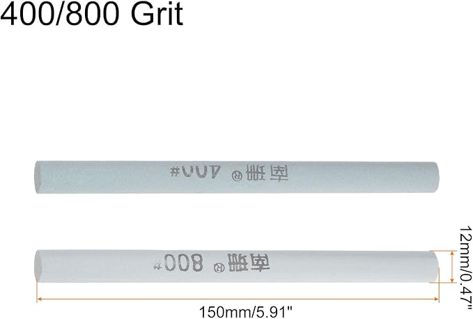 HARFINGTON 4pcs Knife Sharpening Stone Set 400/800 Grit Cylinder Knife Sharpening Stone Sharpener Whetstone for Knives Scissors Kitchen Sharpen Tools