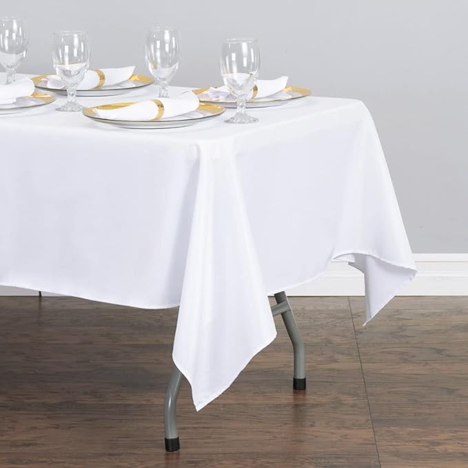 LTC LINENS 60126-010101 Tablecloth, 60 x 126 in, White