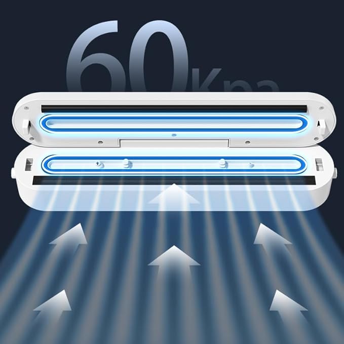 FIRE HIVE Vacuum Sealer Machine for Food, Dry & Moist Mode, 60KPa Strong Suction, 22s Fast Sealing, Compact Automatic Sealing Machine, 11" Wide Seal Strip, Includes 10 Sealer Bags