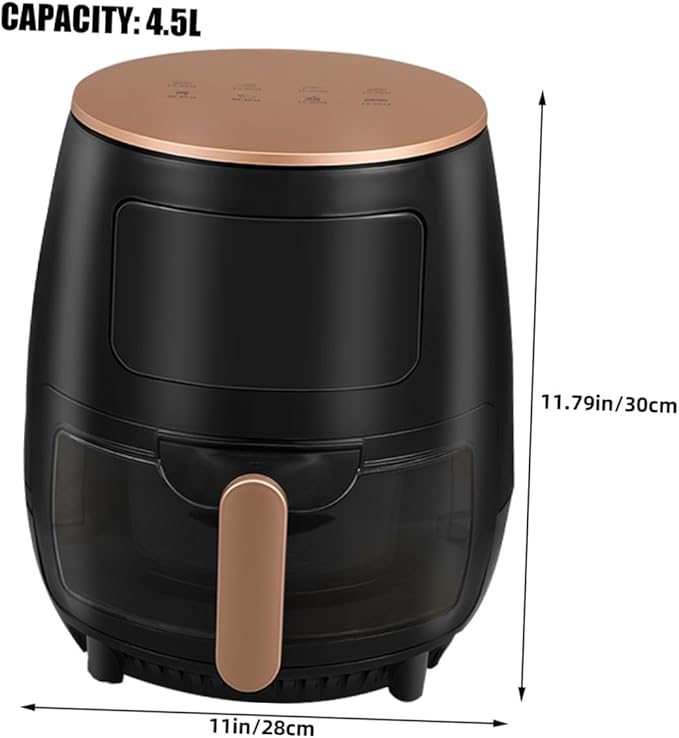Large Capacity Electric Air Fryer Oven with Non-stick Basket Healthy Cooking Multiple Modes Safe Overheat Protection Digital Display for Family Home Use North America Plug