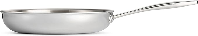 Tramontina Signature Tri-Ply Clad Stainless Steel 10-Inch Frying Pan, Induction-Ready Skillet, Dishwasher-Safe, NSF-Certified, Made in Brazil