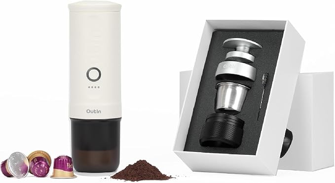 OutIn Nano Complete set Portable Espresso Machine with Double Shot Accessorries