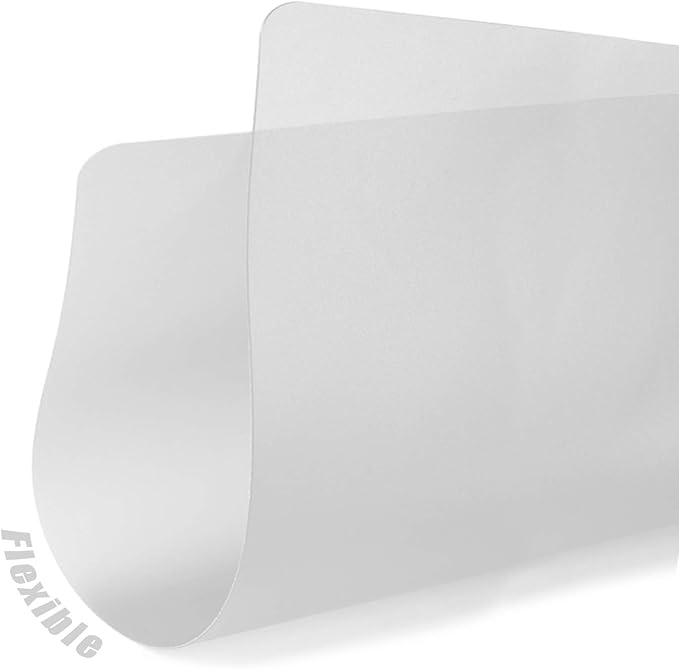 Fotouzy Plastic Cutting Board Set of 7, Frosted Clear Flexible Cutting Mats, BPA-Free, Non-Porous, Dishwasher Safe, Transparent