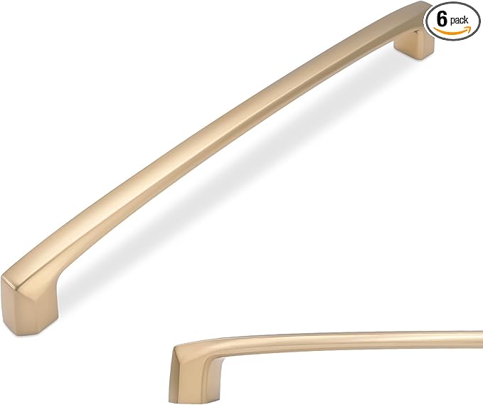 6 Pack 7 Inch Kitchen Cabinet Handles Champagne Bronze Cabinet Pulls Zinc Alloy Drawer Pulls Kitchen Hardware
