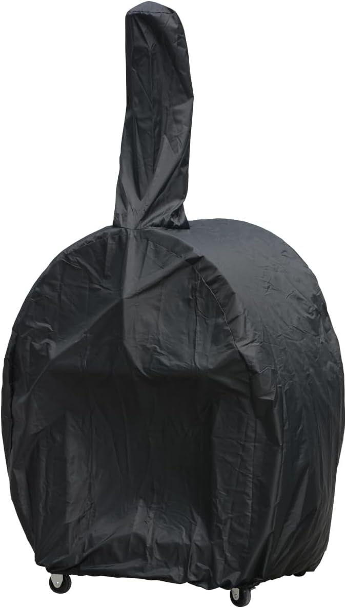 32.5" Propane Gas and Wood Fired Pizza Oven with Waterproof Cover, Large Outdoor Oven with Open Shelf and Wheels for BBQ, Grilling, Stainless Steel Pizza Oven for Outdoor, Backyard and Party (Blue)