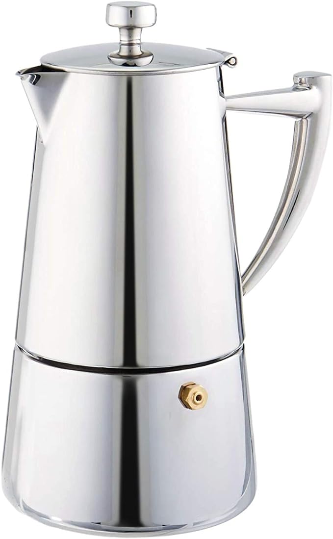 Cuisinox Roma 4-cup Stainless Steel Stovetop Moka Espresso Maker